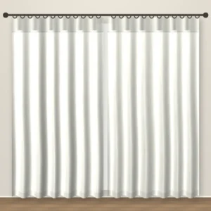 Off White Plush blackout curtain DF 122-08