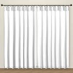Optic White Luxe Linen Curtain DF 207-18