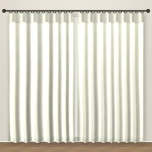 Oyster Luxe Linen Curtain DF 207-42