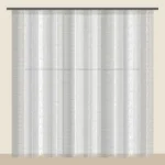 Pale Grey striped textured sheer curtain DF 702-34
