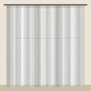 Pale Grey striped textured sheer curtain DF 702-34