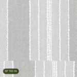Pale Grey striped textured sheer curtain DF 702-34 fabric swatch close-up
