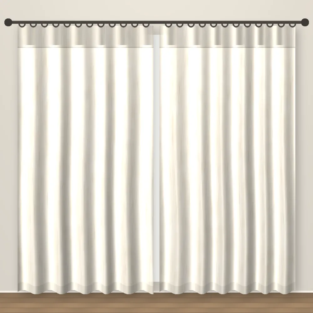 Pale Ivory Artesia Linen Curtain DF 239-37