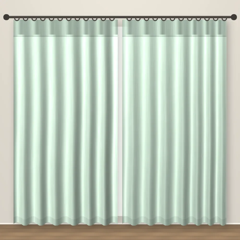 Pale Mint Simply Linen Curtain DF 212-22