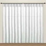 Pale Silver Stripe La Mode Linens linen sheer curtain DF 351-21