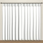 Paper White Forever Linen Curtain DF 231-08