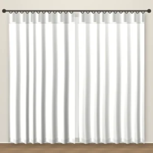 Paper White Forever Linen Curtain DF 231-08