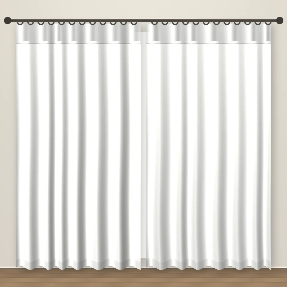 Paper White Forever Linen Curtain DF 231-08