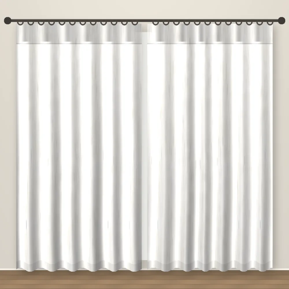 Paper White La Mode Linen Curtain DF 351-04