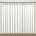 Pearl White Luxe Linen Curtain DF 207-43