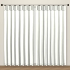 Pearl White Luxe Linen Curtain DF 207-43