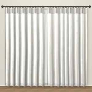 Pearl White Natura Linen Curtain DF 222-28