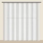 Pearl White voile sheer curtain DF 260-28