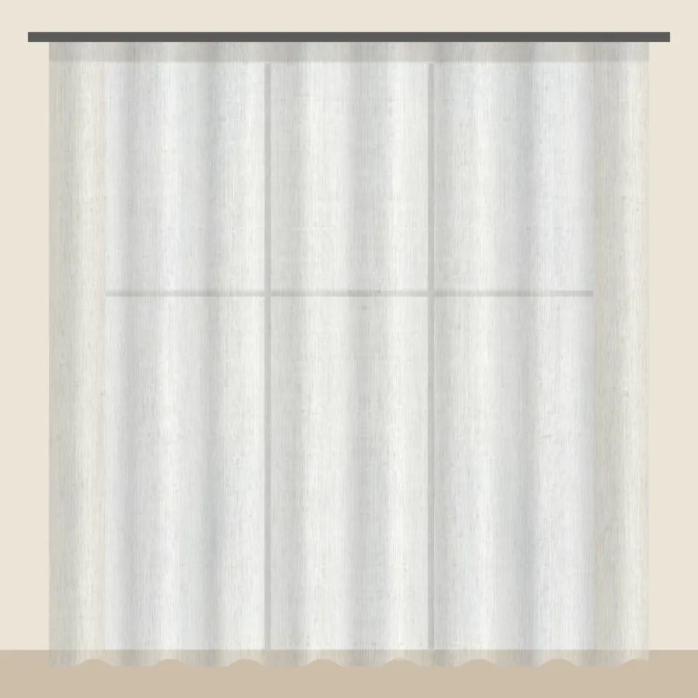 Pearl White voile sheer curtain DF 888-27