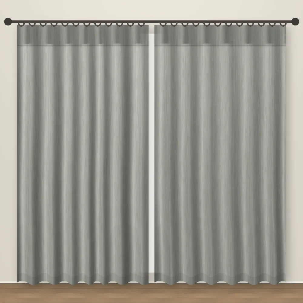 Pewter Natura Linen linen curtain DF 222-16