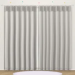 Plain Light Grey plain kids curtain DF 402-22