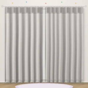 Plain Light Grey plain kids curtain DF 402-22