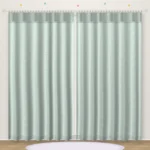Plain Mint plain kids curtain DF 402-42