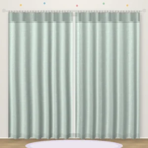 Plain Mint plain kids curtain DF 402-42