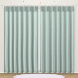 Plain Pale Aqua Grey plain kids curtain DF 402-05