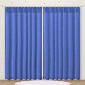 Plain Royal Blue plain kids curtain DF 402-12