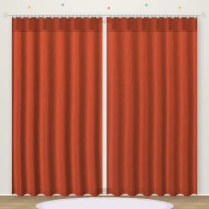 Plain Rust Orange plain kids curtain DF 402-16