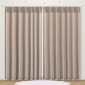 Plain Taupe plain kids curtain DF 402-17