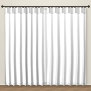 Polar White Luxe Linen Curtain DF 207-52