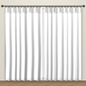 Pure White Forever Linen Curtain DF 231-06