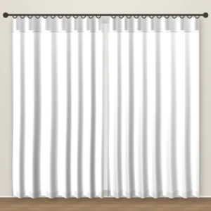 Pure White Luxe Linen Curtain DF 207-29