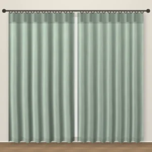 Sage Grey La Mode Linens linen curtain DF 351-44