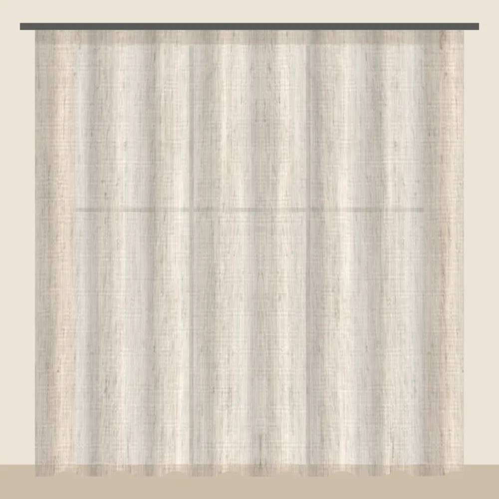 Sand linen-look sheer curtain DF 888-49