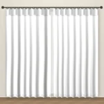 Silk White Luxe Linen Curtain DF 207-09