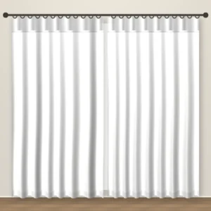 Silk White Luxe Linen Curtain DF 207-09