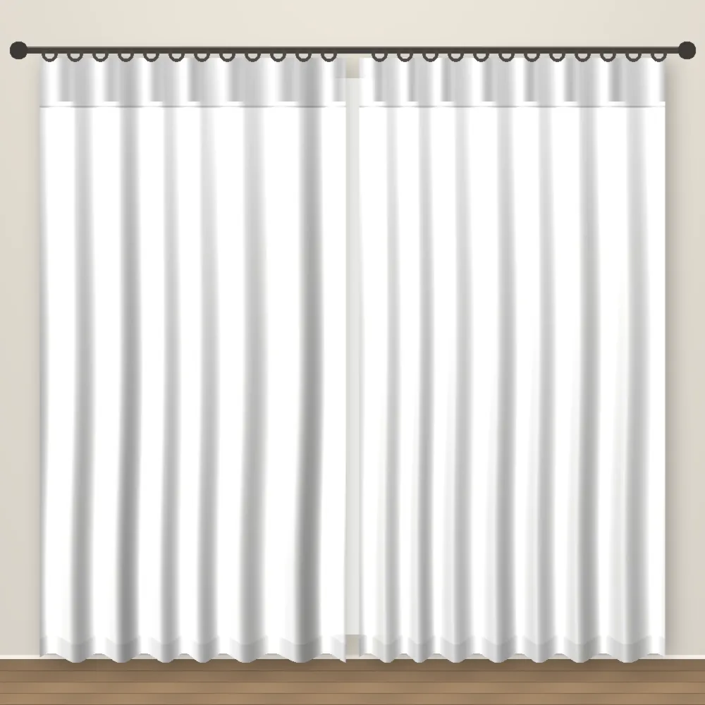 Silk White Luxe Linen Curtain DF 207-09