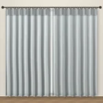 Silver Grey La Mode Linen Curtain DF 351-34