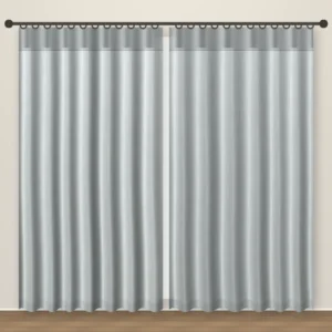 Silver Grey La Mode Linen Curtain DF 351-34