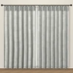Silver Grey Plush blackout curtain DF 122-30