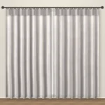 Silver Grey Stripe Artesia Linen Curtain DF 239-39