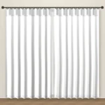 Silver White Luxe Linen Curtain DF 207-41