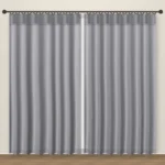 Smoke Grey Forever Linen Curtain DF 231-49