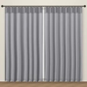 Smoke Grey Forever Linen Curtain DF 231-49