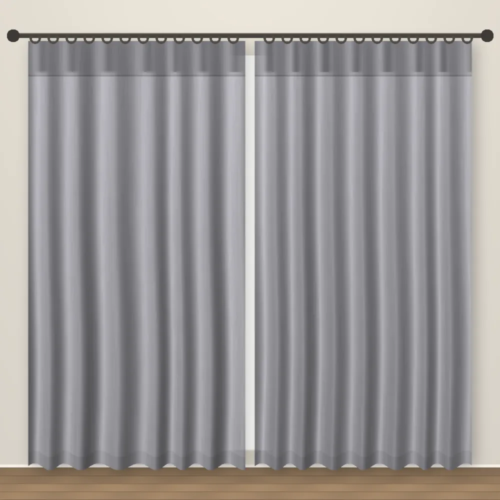 Smoke Grey Forever Linen Curtain DF 231-49
