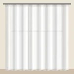 Snow White linen-look sheer curtain DF 260-01