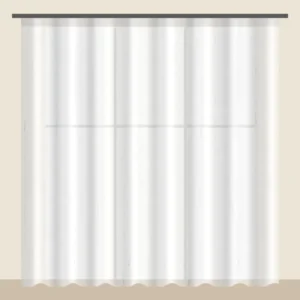 Snow White linen-look sheer curtain DF 260-01