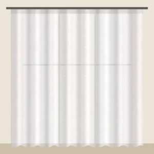 Snow White linen-look sheer curtain DF 702-18