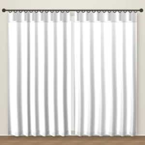 Snow White Luxe Linen Curtain DF 207-08