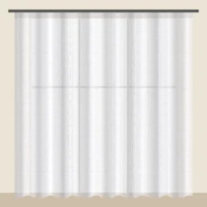 Snow White striped textured sheer curtain DF 702-30