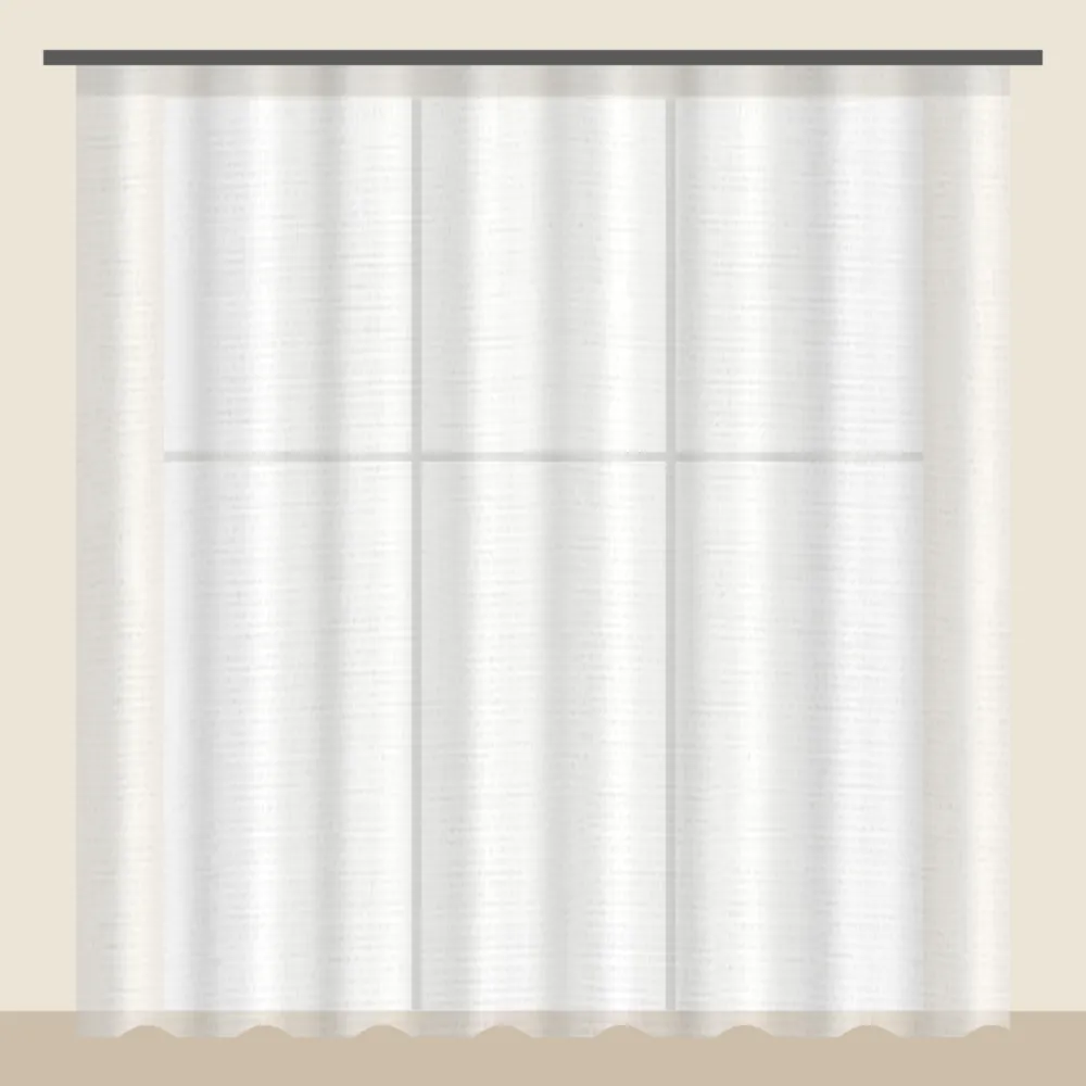 Snow White voile sheer curtain DF 702-40