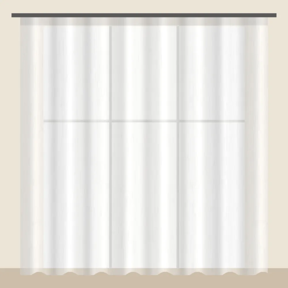 Snow White voile sheer curtain DF 888-26